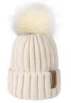 FURTALK Womens Winter Knitted Beanie Hat with Faux Fur Pom Warm Knit Skull Cap Beanie for Women