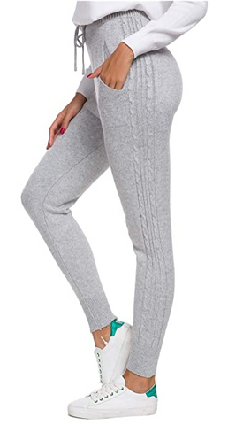 DAIMIDY Women's Cashmere Jogger Pants