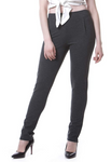 GAJIGAJI Women's Ponte Pant - Faux Pocket Flat-Front Stretch Pull On Knitted Leggings